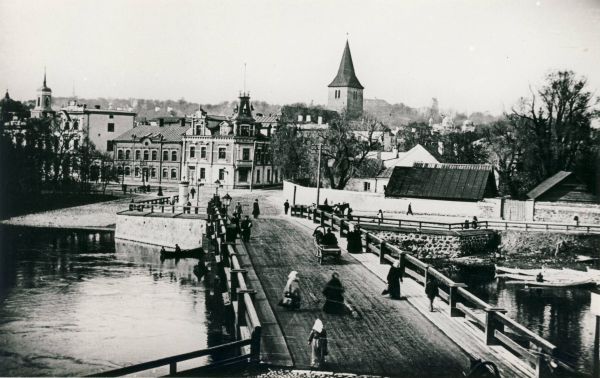 foto: emajõgi. puusild 1909. a. fotograaf teadmata