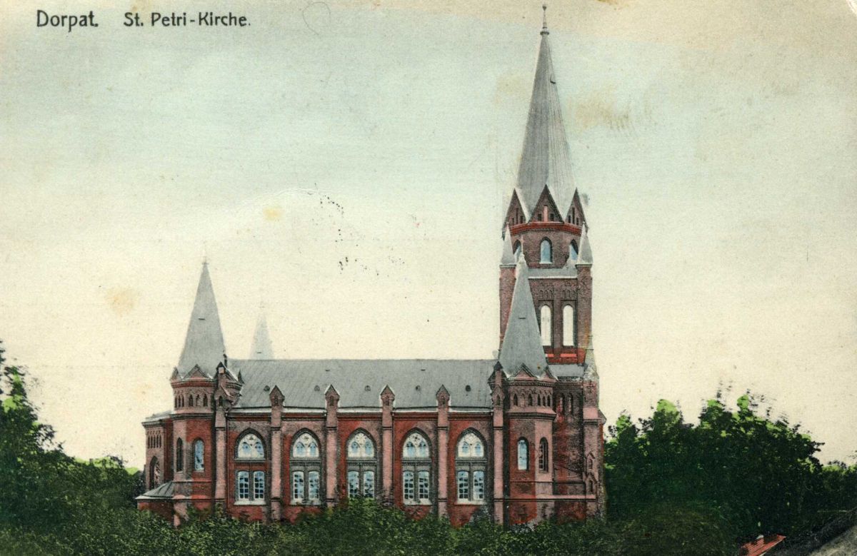 foto: Peetri kirik küljelt 1912. a.