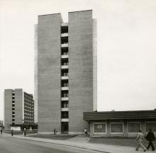 foto: Ülikooli ühiselamud Leningradi maanteel 1980. aastatel. Vaade Peetri kiriku suunas