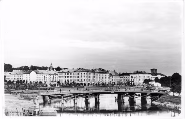 foto: emajõgi. puusild. 1957. fotograaf teadmata